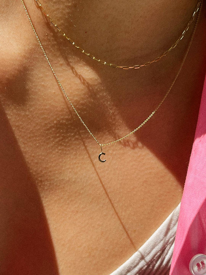 Silver Plated Initial C Necklace 113 Separate Listing for Birthstone Charm  - Etsy Finland